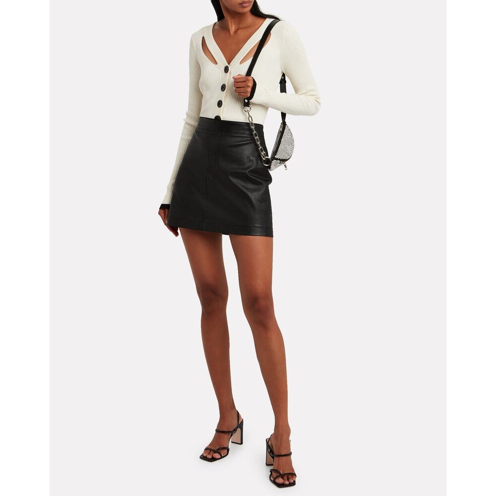 Helmut Lang core stretch‎ leather mini skirt Size 10